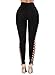Lovezesent Women's Crisscross Cutout Side High Waist Yoga Active Leggings