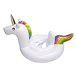 Inflatable Float Swimming Aids Pool Unicorn Swim Ring White Animal Floaties Seat Boat Raft Summer Play Lounger Beach Toys for Baby Kids
