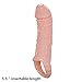 Lifelike Soft Silicone Penis Extender, Penis Enhancer, Cock Penis Sheath, Penis Enlargement Sleeves Condom Sexual Delay Ejaculation Toy for Men, 5.5 inch, Flesh