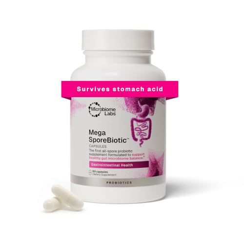 MegaSporeBiotic Probiotico | Microbiome Labs | 60 capsulas | Probioticos a base de esporas