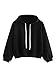 ROMWE Women's Drop Shoulder Long Sleeve Hooded Drawstring Comfy Sweatshirt