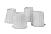 HOME IT 5 to 6-inch Super Quality Bed risers, White Round Shaped, Bed Riser Helps You Storage Under The Bed - 4-Pack