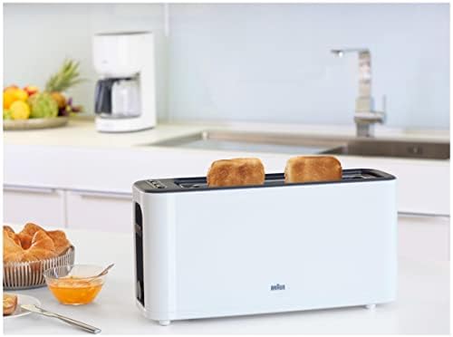 Household HT3100WH Toaster, 1 Schlitz mit 7 Bräunungsstufen, 1000 W, Weiß