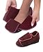 Womens Extra Extra Wide Width Adjustable Slippers - Diabetic & Edema Footwear
