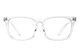 Agstum Wayfarer Plain Glasses Frame Eyeglasses Clear Lens (Transparent, 53)
