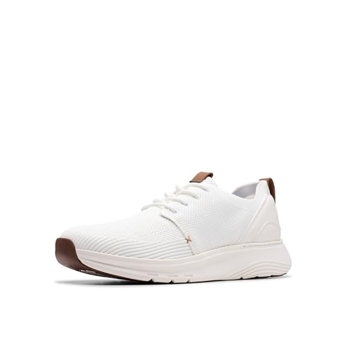 Clarks Collection Men's Motion Trek MX Sneaker, White Textile, 9 Medium US