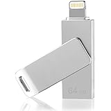 [Apple MFi Certified] Swivel Flash Drive for iPhone iPad iPod External Storage Memory Expansion USB Stick with Lightning Connector (64GB) (Space Gray)