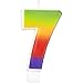 Wilton W Rainbow Candle, Numeral 7