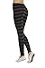 Sofishie Stripe Leggings - Black Gray - Large