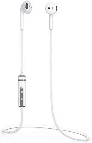 Bluetooth Headphones, Wireless Earphones V4.1 Bluetooth Earbuds Stereo Wireless Earbuds with Mic for iPhone X 8 7 Plus Samsung Galaxy S7 S8 S9 and Android Phones (Sports Sweatproof, In-line Control)