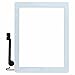 Mimi Touch Screen Digitizer Assembly for White Apple iPad 4 Model A1458, A1459, A1460 + Home Button + Face Camera Frame + Adhesive Tape