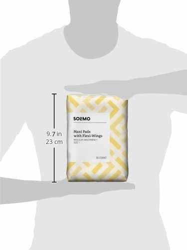 image for Amazon Brand - Solimo Ultra Thin Pads with Flexi-Wings for Periods, Re