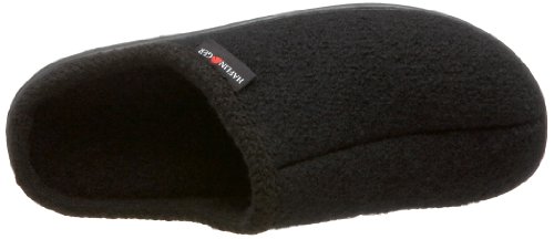HAFLINGER Unisex AT Wool Hard Sole Slippers, Black, 40EU