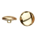 C&C Metal Products Corp 5003 Half Dome Metal Button, Size 20, Polished Gold Finish, 72-Piece
