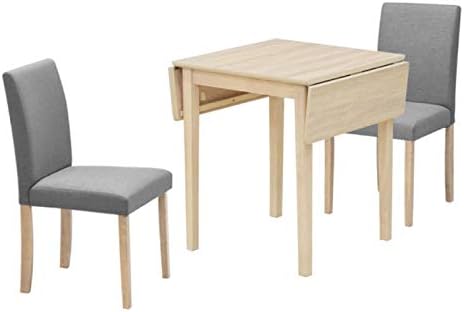 伸縮式 伸長 ダイニングテーブルセット 100cm 80cm 60cm 2人掛け用 3点セット ファブリック Mac100bata 3 Beka342wwlgy ホワイトウォッシュ色 メラミン化粧板 木製 北欧風 布地 シンプル モダン カフェ風 バタフライテーブル 両バタ 6s 2k Tn