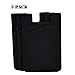 Phone Card Holder Cell Phone Pocket iPhone Wallet Adhesive Credit Card Sleeve Stick-on Wallet on The Back of Phone/Case of iPhone,Samsung,LG,BLU,Piexl,Moto,(Black 3pack)