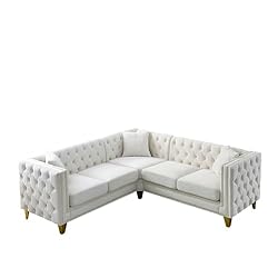 ERYE L-Shaped Symmetrical Sectional Sofa Couch 5