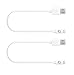 CreatePros Premium Micro USB Cable for DJI Inspire 1 Phantom 3/4 Data/Sync – 13 Inches (33 Centimeters) - White, 2-Pack