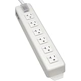 Tripp Lite 6 Outlet Home & Office Power Strip, 20A, 15ft Cord with 5-20P Plug, (TLM615NC20)