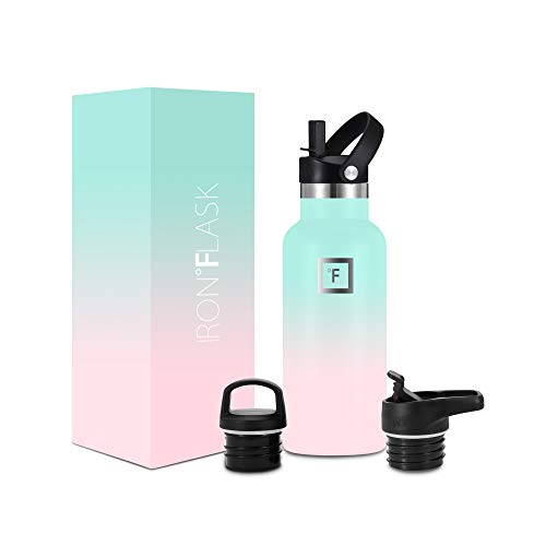 IRON °FLASK Sports Water Bottle 16 Oz Lids (Narrow Straw Lid