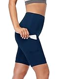 Cadmus Women's High Waist Workout Yoga Shorts Two Side Pocket