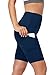Cadmus Women's High Waist Workout Yoga Shorts Two Side Pocket