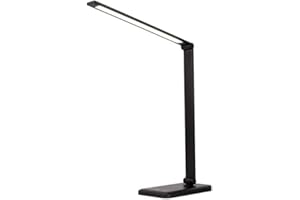 5V 380LM Eye-Caring Desk Lamp with Touch Sensor & USB Charging Port, Flexible Gooseneck Table Lamp for Computer Desk, Home Of