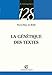 La génétique des textes by 