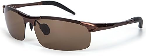 YJMILL New Polarized Retro Pilots Riding Fishing Golf Travel Driving Wayfarer Sports Sunglasses For Men 2017 Brown (Brown, 67)