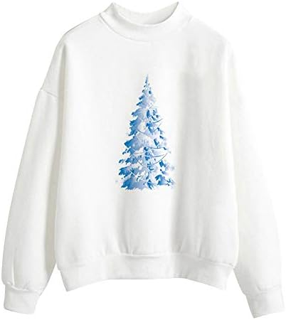 Clearance Sale for Women Tops.AIMTOPPY Women Christmas Print Long Sleeve Ladies Blouse Pullover Tops Shirt Sweatshirt