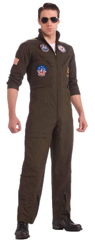 Top Gun US Navy Adult Flight Suit Costume, Plus Size