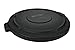 Round Black Trash Can