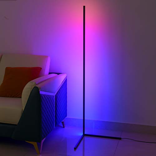 Corner Floor Lamp 20W RGB Color Changing Standing Corner Lamp, Dimmable