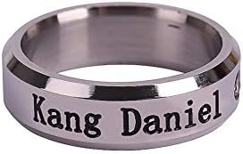 YEeyuTrwd KPOP BTS GOT7 TWICE WANNA ONE Titanium Steel Ring with FREE Leather Chain