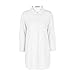 ASMAX HaoDuoYi Womens Casual Long Sleeve Boyfriend Shirt Dress Tunic Top White