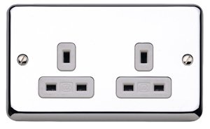 MK Chroma Plus K733PCR 13A 2-Gang Unswitched Socket