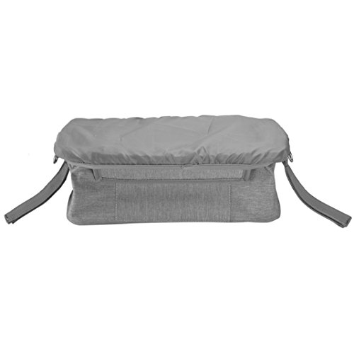 BEST Grey STROLLER ORGANIZER Plus 2 x FREE Stroller Hooks & WATERPROOF Cover. UNIVERSAL Fitting For ALL Strollers Plus Exclusive Phone-Flip-Pocket Cell Phone Holder. Must Have Stroller Accessory - Thumbnail 7