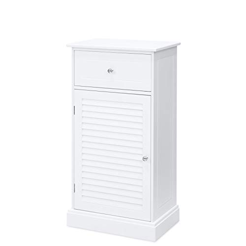 totoshop Bathroom Floor Storage Cabinet - White