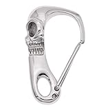 Towashine Skull Key Clasp Clips Carabiner Stainless Steel Car Biker Keychain 1pcs