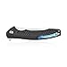 KUBEY Eris KU179 EDC Folding Pocket Knife with 3.4-Inch Drop Point Blade and Carbon Fiber Handle with Titanium Clip for Camping Hunting and Outdoor (Satin/AUS-10)