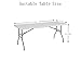 Tina's 6ft Polyester Fitted Tablecloth Table Skirt for Wedding Banquet Trade Show White
