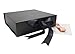 Black Box 6.4'x 8.8'x 3.74' with Magnetic Lid, 2 Ribbons and Thank you Stickers for Groomsman, Wedding, Christmas, Halloween, Birthday, Fathers Day