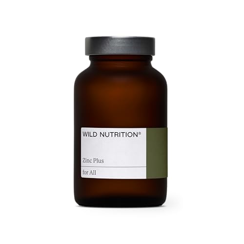 WILD NUTRITION Food-Grown Zinc Plus | Zinc Supplements Blended with Vitamin B1, B2 & B6 for Cognitive & Immune Support + More with Thiamin & Riboflavin | 30 Capsules