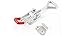 Uxcell a13122500ux1103 Cupboard Metal Lever Handle Toggle Catch Latch Lock Clamps Hasp 5.3