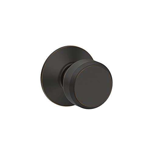 Schlage F10 BWE 716 Bowery Passage Lock Knob, Aged Bronze