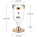 BloominGoods 50 Gold Rimmed Disposable Wine Glasses | 7 oz. Premium Clear Hard Plastic Fancy Wine Cups (50-Pack)