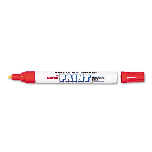 2 MARKERS: Sanford Brands uni-Paint Marker, Medium Point, Red