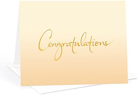 Atsui Cards, Box Set of 8 Note Cards, Congratulations (Champagne)