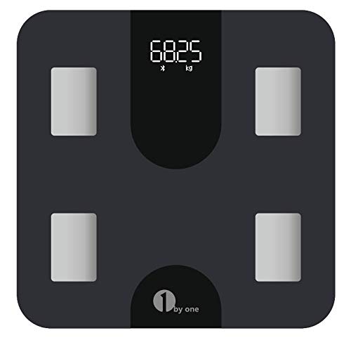 1byone WiFi Body Fat Scales for Body Weight,Smart Bluetooth Digital Bathroom Scale,BMI13 Body Composition Analyzer with Smartphone App,400 lbs, Accurate Step-On Technology,Batteries Included