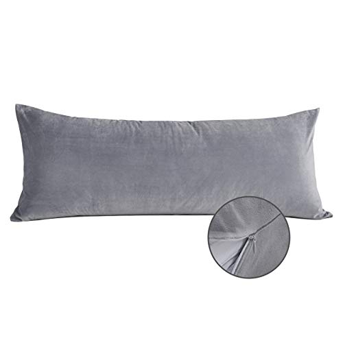 MoMA Sherpa Body Pillow Cover with Zipper - Luxury Soft Removable Body Pillow Case - Long Fuzzy Body Pillow Cover - Long Pillow Case